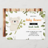 Koala-Party Einladung (Vorne/Hinten)