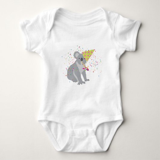 Koala Partying - Tiere mit Party Baby Strampler (Vorderseite)