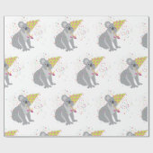 Koala Partying - Tiere mit Party Geschenkpapier (Flach)