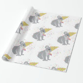 Koala Partying - Tiere mit Party Geschenkpapier (Ungerollt)