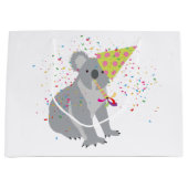 Koala Partying - Tiere mit Party Große Geschenktüte (Vorderseite)