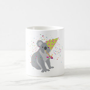 Koala Partying - Tiere mit Party Kaffeetasse