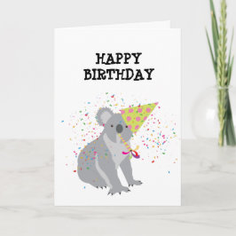 Koala Partying - Tiere mit Party Karte
