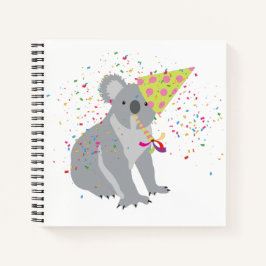Koala Partying - Tiere mit Party Notizblock