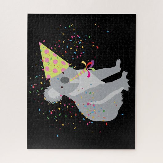Koala Partying - Tiere mit Party Puzzle (Vertikal)