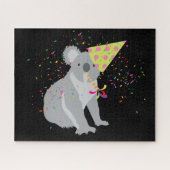 Koala Partying - Tiere mit Party Puzzle (Horizontal)