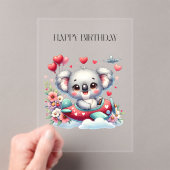 Koala-Pilot-Geburtstag Acryleinladungen (Insitu (Handheld))