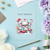 Koala-Pilot-Geburtstag Acryleinladungen (In Situ (Hochzeit))