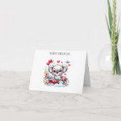 Koala-Pilot-Geburtstag Dankeskarte (Vorderseite)