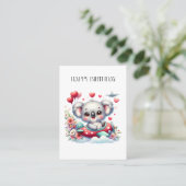 Koala-Pilot-Geburtstag Visitenkarte (Stehend Vorderseite)