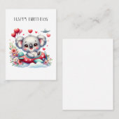 Koala-Pilot-Geburtstag Visitenkarte (Vorne/Hinten)