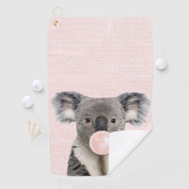 Koala Pink Bubble gum Golfhandtuch