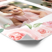 Koala Pink Flora Foto Meilenstein Unterschrift Poster (Ecke)