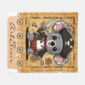 Koala Pirate Print Fleecedecke (Vorderseite (Horizontal))