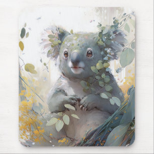 Koala Portrait Tiermalerei Natur im Freien Mousepad