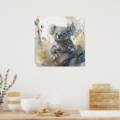 Koala Portrait Tiermalerei Natur im Freien Poster (Küche)