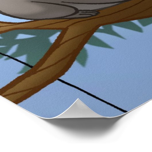 Koala Poster schlafen (Ecke)
