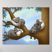Koala Poster schlafen (Vorne)