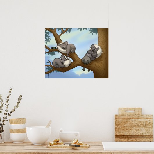 Koala Poster schlafen (Küche)
