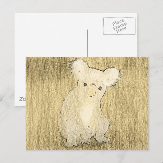 Koala Postkarte (Vorne/Hinten)