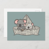Koala Postkarte (Vorne/Hinten)