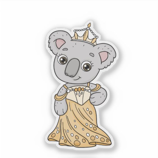 Koala Princess Aufkleber (Vorderseite)