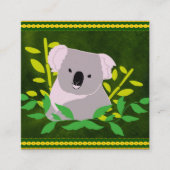 Koala Quadratische Visitenkarte (Vorderseite)
