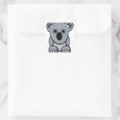 koala quadratischer aufkleber (Tasche)