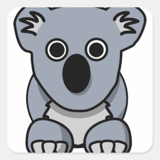 koala quadratischer aufkleber