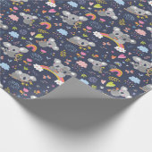 Koala Rainbow Liebe Pattern Geschenkpapier (Ecke)