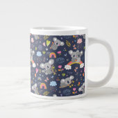Koala Rainbow Liebe Pattern Jumbo-Tasse (Rechts)