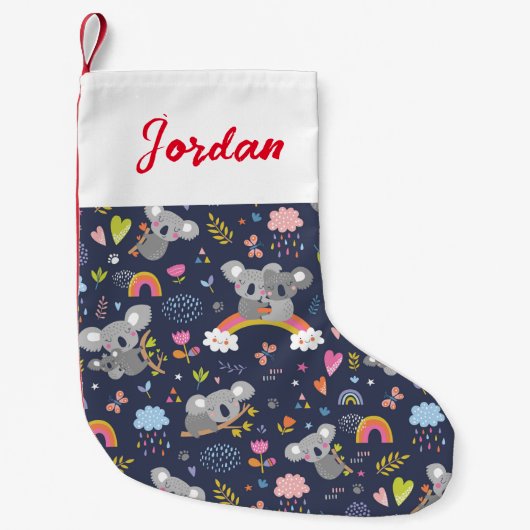 Koala Rainbow Liebe Pattern Kleiner Weihnachtsstrumpf (Vorderseite)