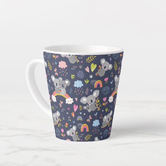 Koala Rainbow Liebe Pattern Milchtasse (Linke Ecke)