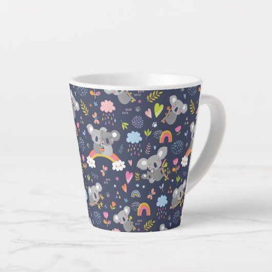 Koala Rainbow Liebe Pattern Milchtasse (Rechte Ecke)