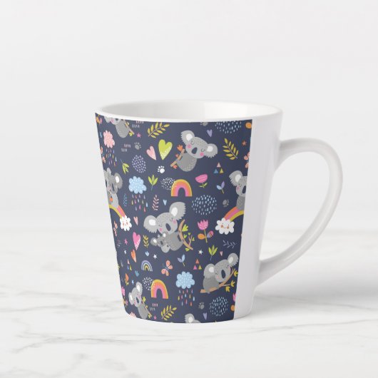 Koala Rainbow Liebe Pattern Milchtasse (Rechts)