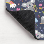 Koala Rainbow Liebe Pattern Mousepad (Ecke)