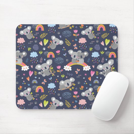 Koala Rainbow Liebe Pattern Mousepad (Mit Mouse)
