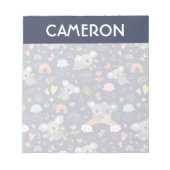 Koala Rainbow Liebe Pattern Notizblock (Vorderseite)