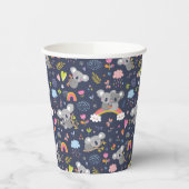 Koala Rainbow Liebe Pattern Pappbecher (Links)