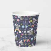 Koala Rainbow Liebe Pattern Pappbecher (Rechts)