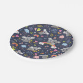 Koala Rainbow Liebe Pattern Pappteller (Schrägansicht)