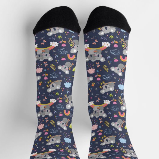 Koala Rainbow Liebe Pattern Socken (Oben)