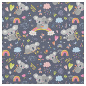 Koala Rainbow Liebe Pattern Stoff (Nahaufnahme)