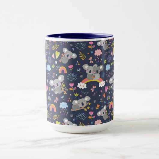 Koala Rainbow Liebe Pattern Tasse (Zentrum)