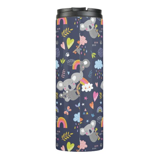 Koala Rainbow Liebe Pattern Thermosbecher (Rückseite)