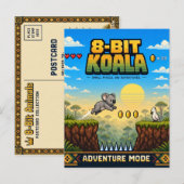 Koala, Retro-8-Bit-Pixel-Art Postkarte (Vorne/Hinten)