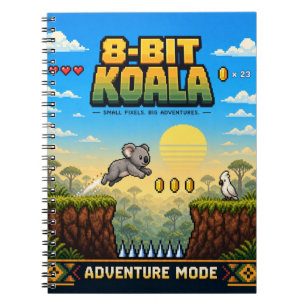 Koala, Retro-8-Bit-Pixelkunst Notizblock