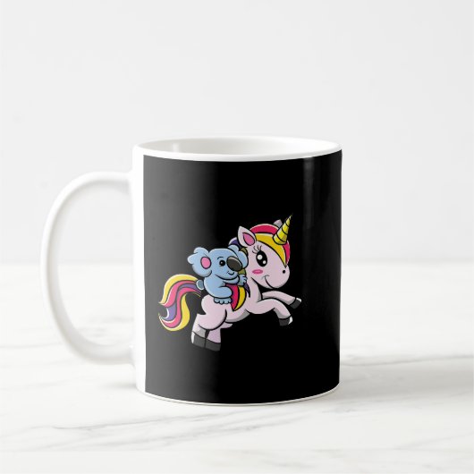 Koala Riding Magical Unicorn Australien Liebe Auss Kaffeetasse (Links)