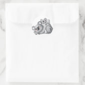 Koala Runder Aufkleber (Tasche)
