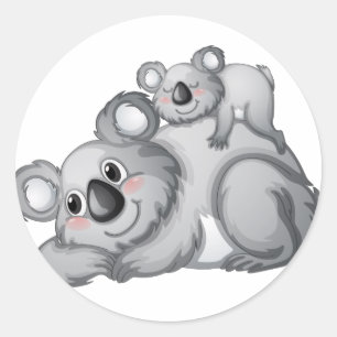 Koala Runder Aufkleber